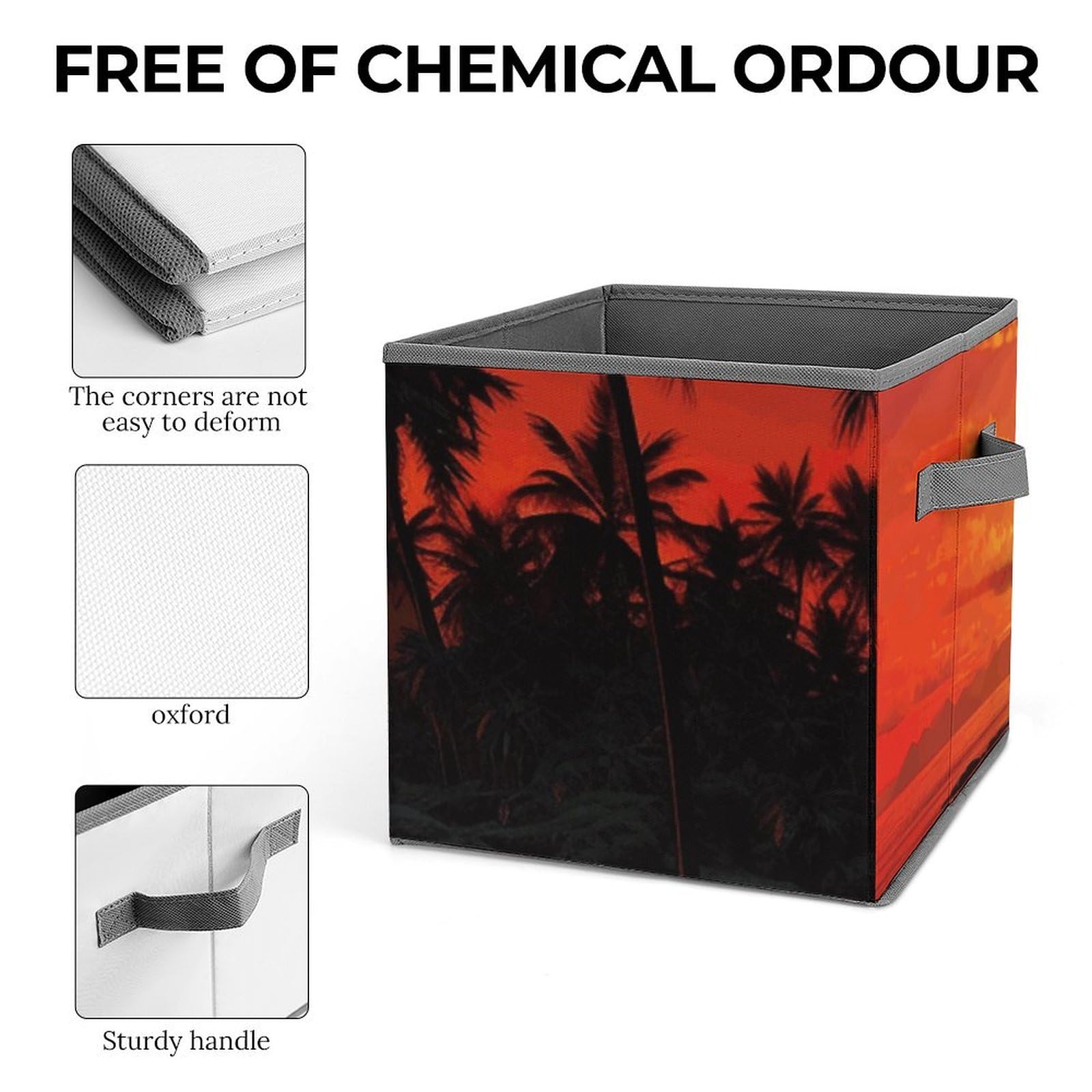 Large Collapsible Storage Bins with Handles - 10.6