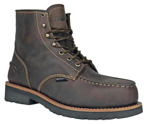 Monte Dark Brown Composite Toe Work Boots - Lightweight Safety Shoes for Men & Women - Perfect for Construction, Warehouse & Outdoor Work