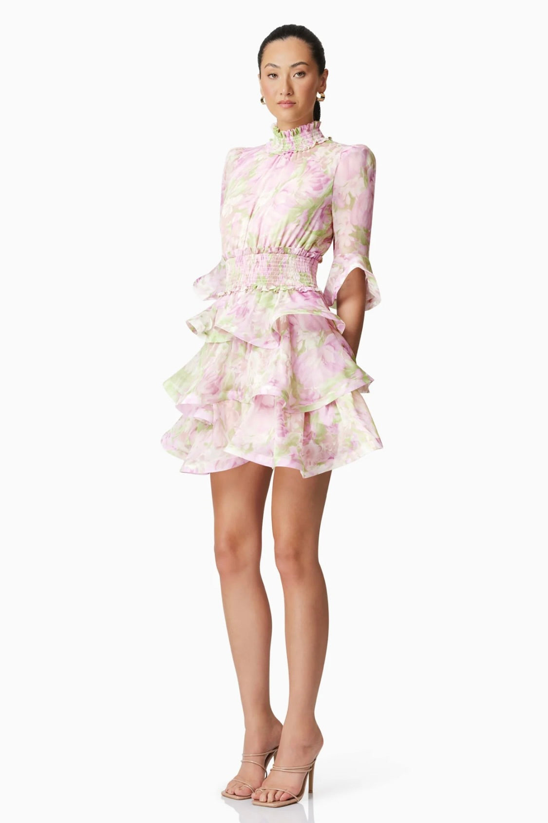 Morgan Floral Print Tiered Mini Dress - Women's Summer Boho Party Dress for Beach, Vacation & Date Night