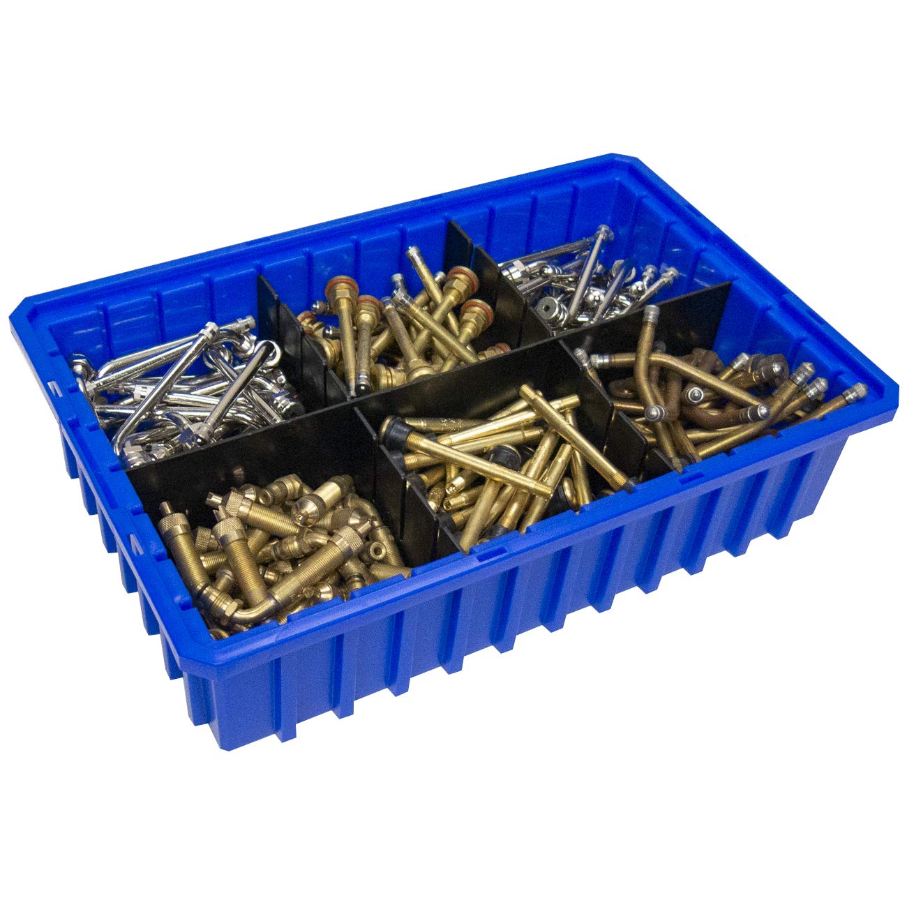 Akro-Mils 33164 Stackable Plastic Storage Bins with Dividers - 16.5
