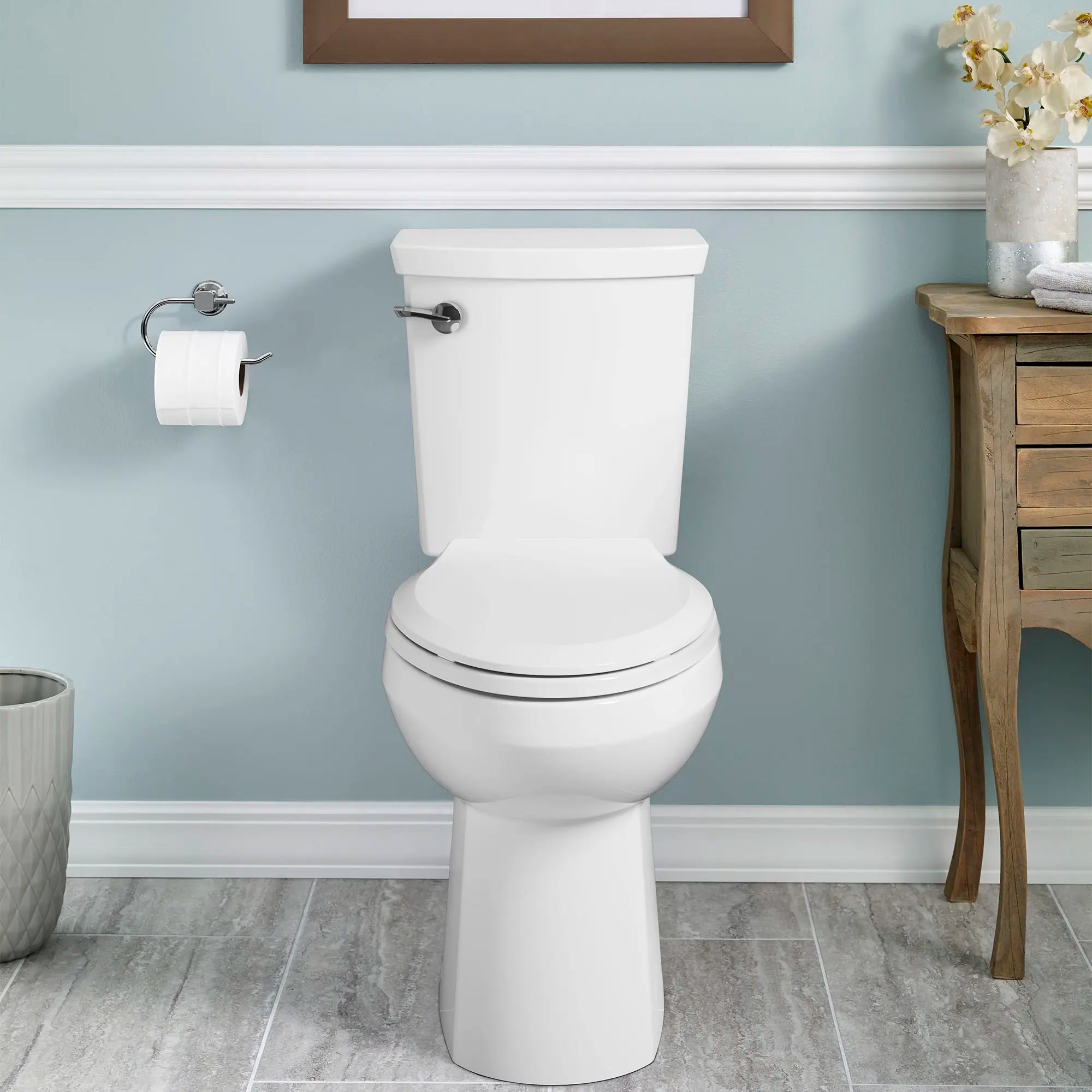 H2Optimum® Two Piece 1.1 GPF/4.2 LPF Chair Height Elongated Toilet Bowl - Water Saving Bathroom Fixture for Modern Homes & Commercial Spaces