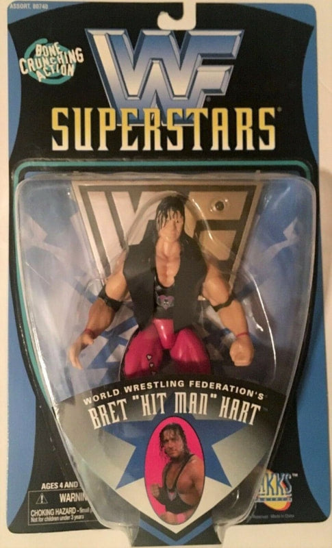 1997 WWF Jakks Pacific Best of Series 1 Bret 'Hit Man' Hart Wrestling Action Figure - Exclusive Collectible for WWF Fans & Wrestling Memorabilia Collectors - Perfect for Display, Gifts, and Nostalgic Wrestling Collections