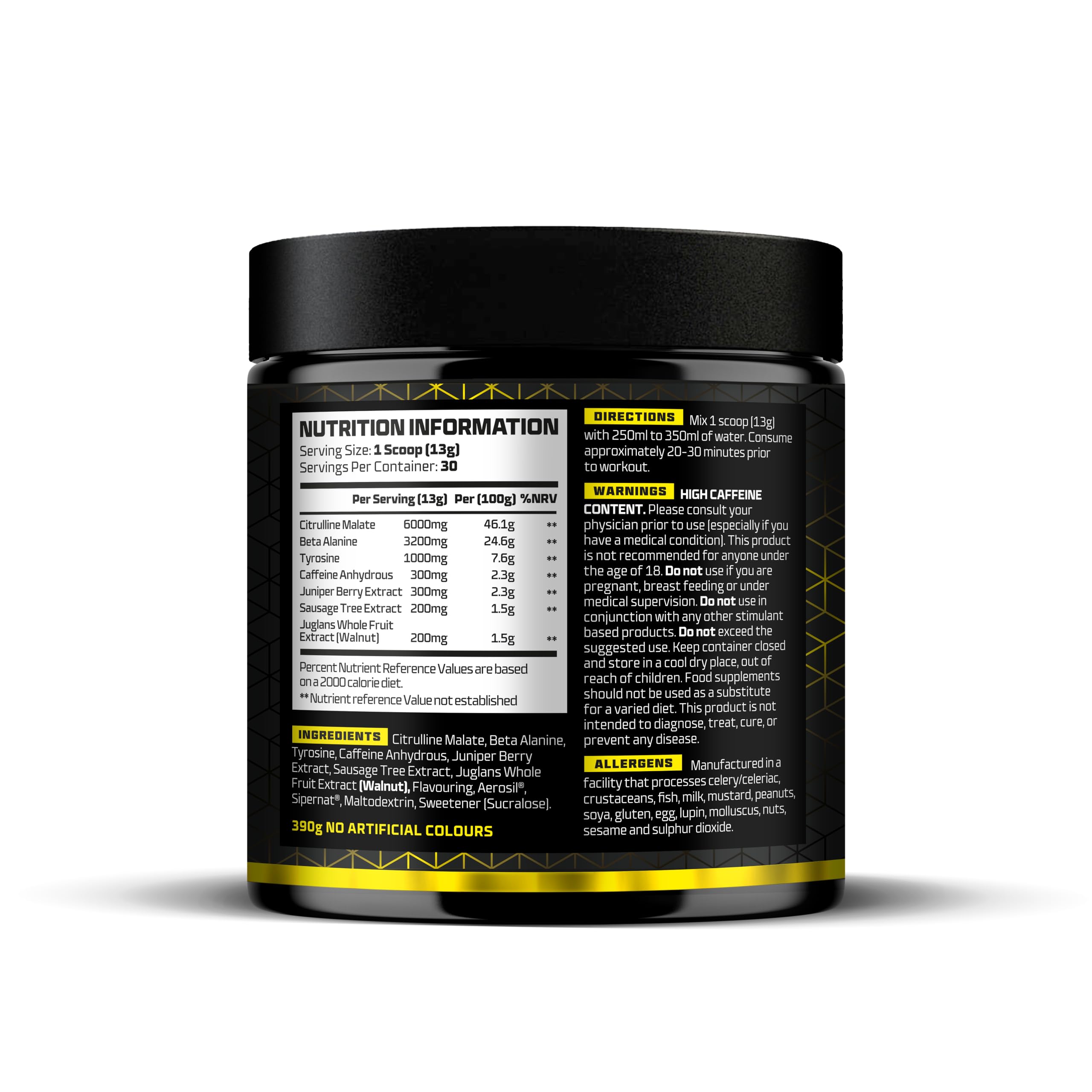 Beast Pharm STIM Pre Workout Powder 390g - Lemon Sherbet Flavor | Energy & Focus Booster for Gym, Fitness & Bodybuilding | Caffeine & Nitric Oxide Formula for Enhanced Performance