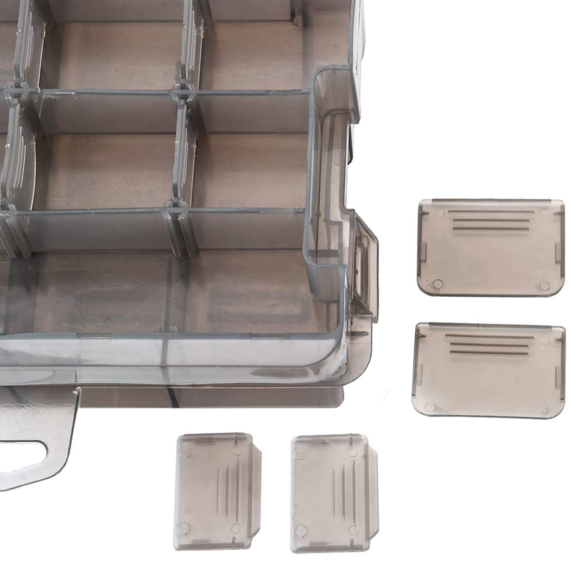 MEIJIA Outdoor Fishing Tackle Storage Box - Durable Plastic Organizer with Removable Dividers for Fishing Gear & Accessories - Perfect for Camping, Boating & Outdoor Adventures (Brown)