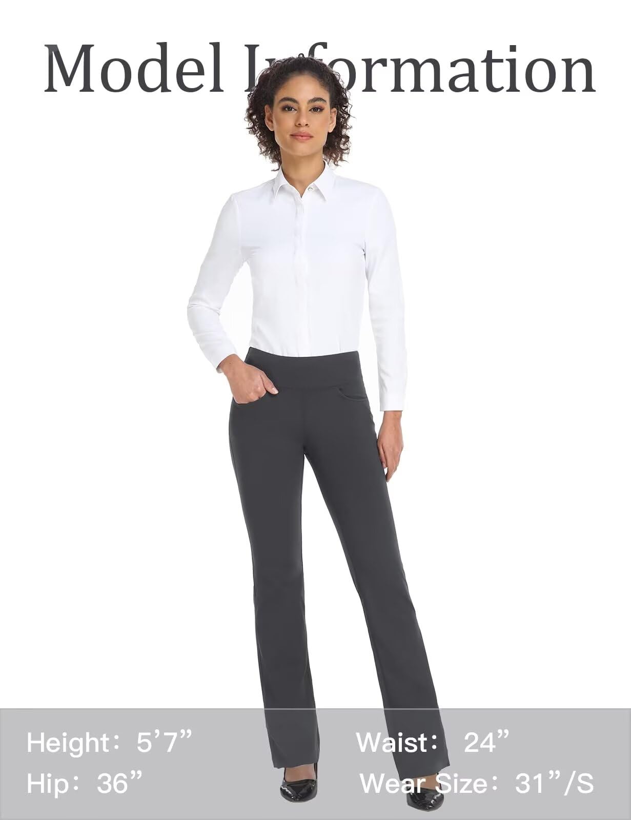 SAFORT Women's Bootcut Yoga Pants - High Waisted Flared Leggings with Pockets, Tummy Control Workout Pants for Yoga, Running & Business Casual Wear | Perfect for Office, Gym & Everyday Comfort