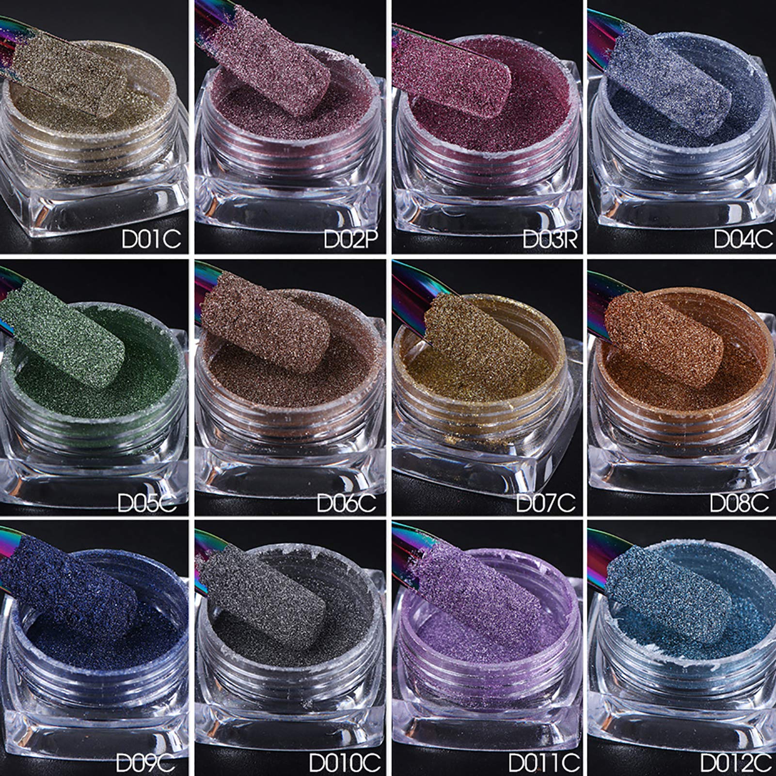 Metallic Mirror Effect Glitter Nail Powder - Brussel 1 Box Nail Art Manicure Dipping Powder for Gel Polish & Makeup | Perfect for Salon, Home Nail Designs & Party Glam Looks