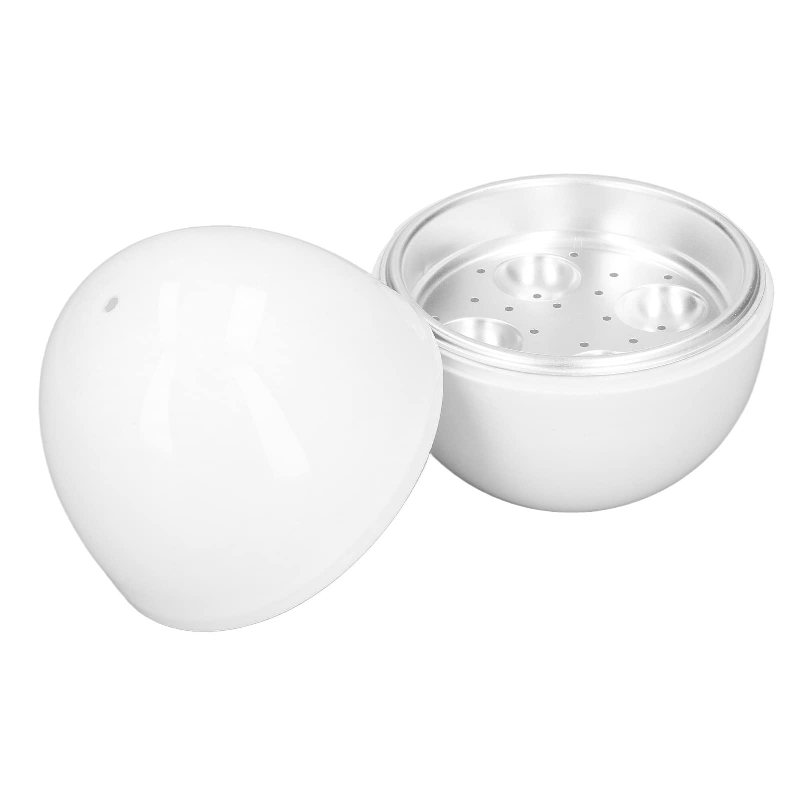 Electric Egg Cooker - 4 Egg Capacity for Hard Boiled, Poached, Scrambled Eggs & Omelets | Steamer for Vegetables & Dumplings | Perfect for Breakfast, Meal Prep & Healthy Cooking
