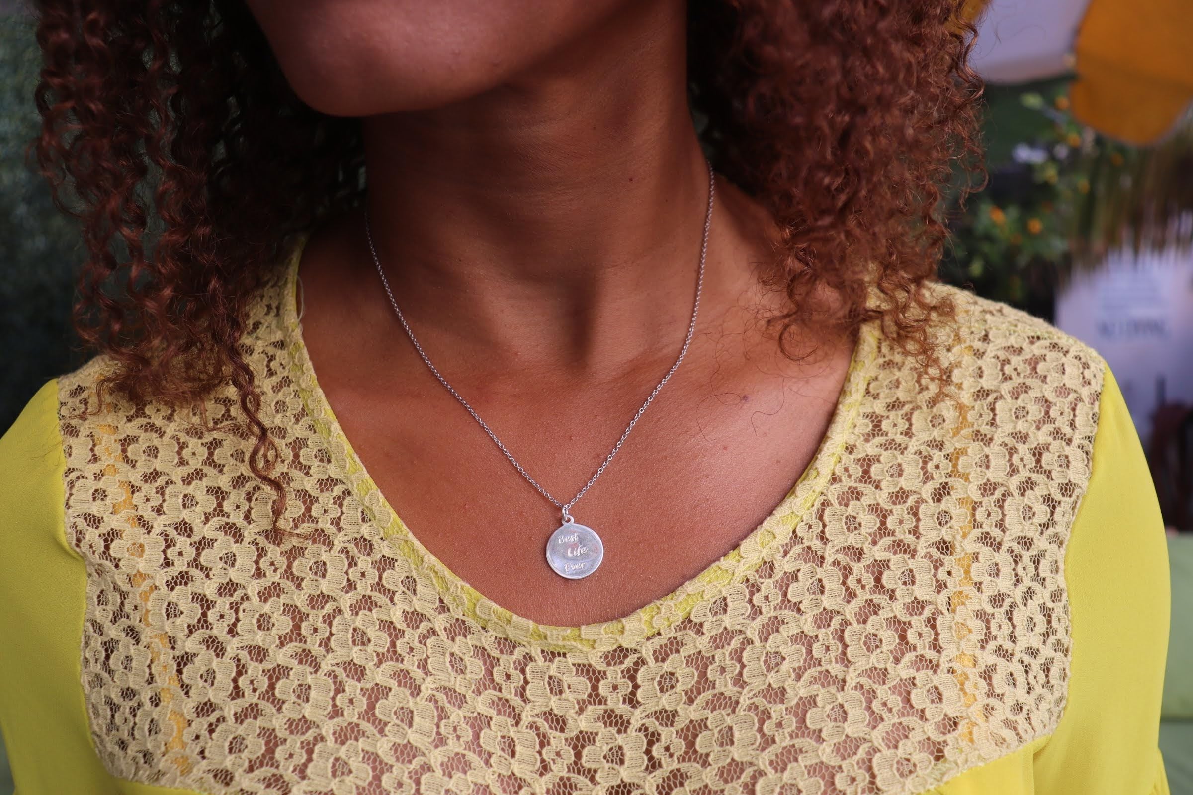 Best Life Ever Pure Silver Necklace - Yahweh Yhwh Hebrew Jewish Religious Pendant with 18'' Chain | Handmade Sterling Silver Jewelry Gift Set | Perfect for Hanukkah, Bat Mitzvah & Spiritual Occasions