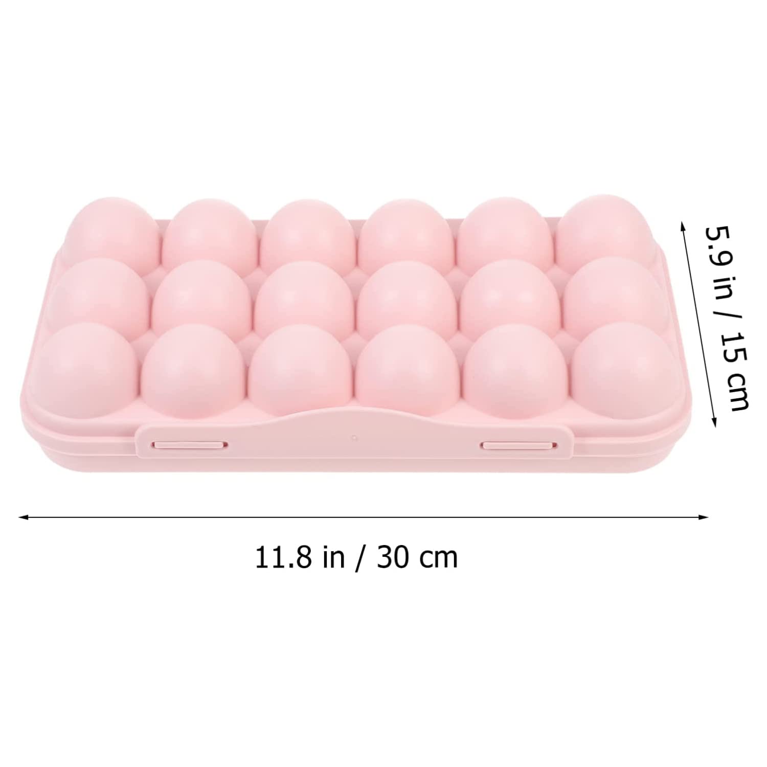 SKOFRI 18 Grid Plastic Egg Storage Container - Stackable Refrigerator Tray for Kitchen, Fridge Organizer (30x15x6.5 cm) - Perfect for Fresh Egg Storage, Pantry Organization & Space Saving in Home Kitchen