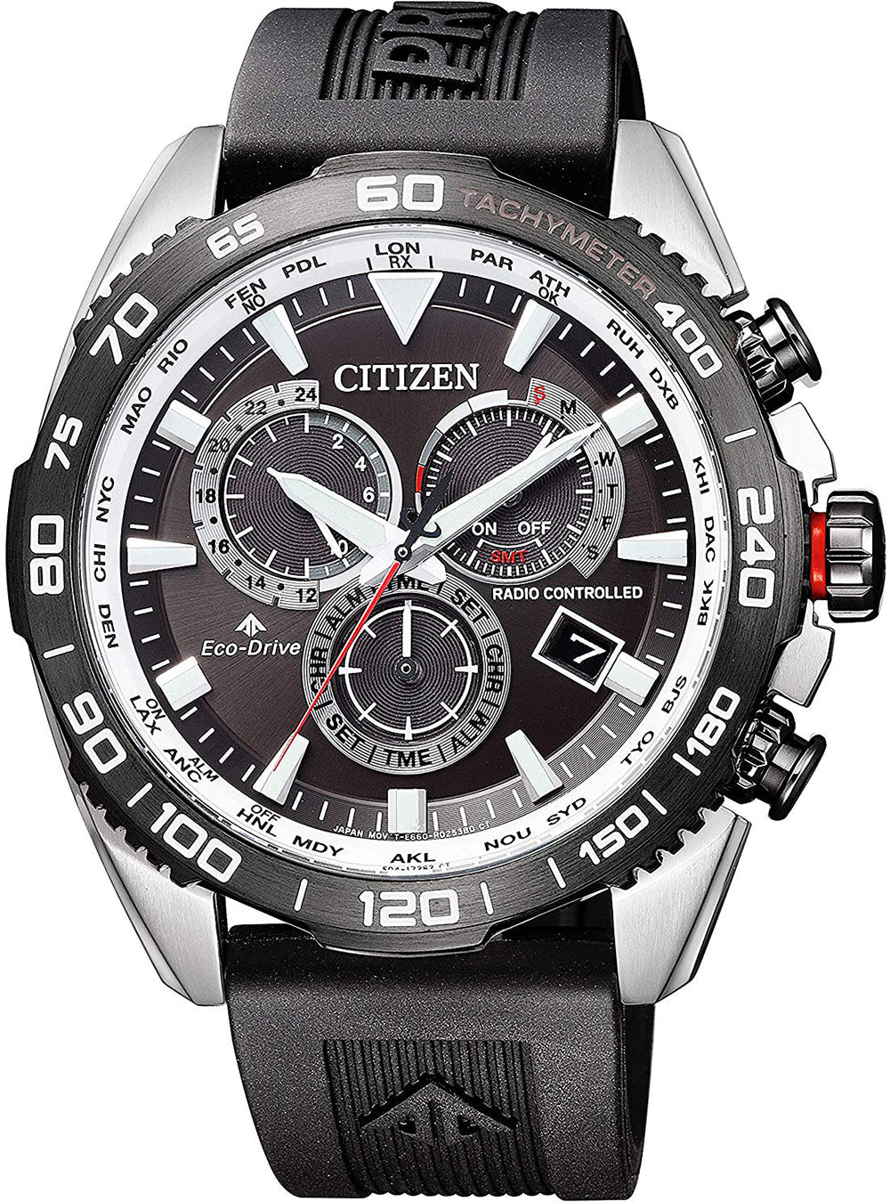 CITIZEN PROMASTER LAND Eco-Drive CB5036-10X Men's Pilot Watch with Direct Flight Function - Perfect for Outdoor Adventures, Travel & Aviation Enthusiasts