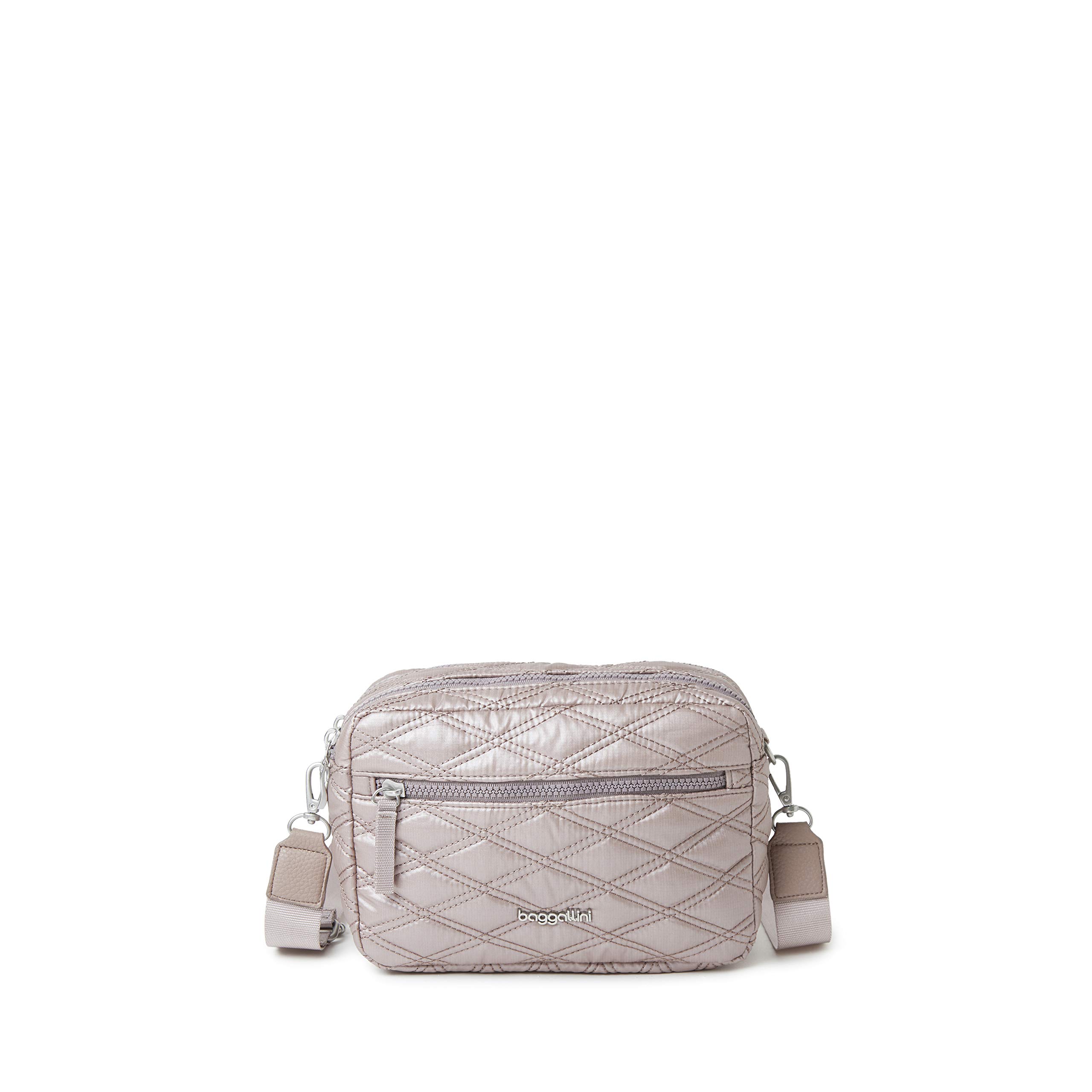 Baggallini Women's Crossbody Bag - Stylish Pink Shoulder Purse for Everyday Use | Perfect for Work, Travel & Shopping | One Size US