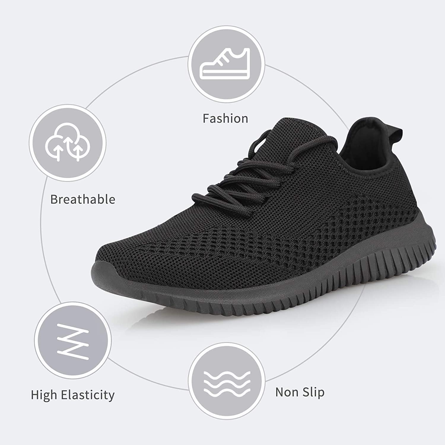 Rospick Women's Comfortable Walking Sneakers - Lightweight Athletic Shoes for Women - Perfect for Walking, Running, Gym Workouts & Everyday Casual Wear