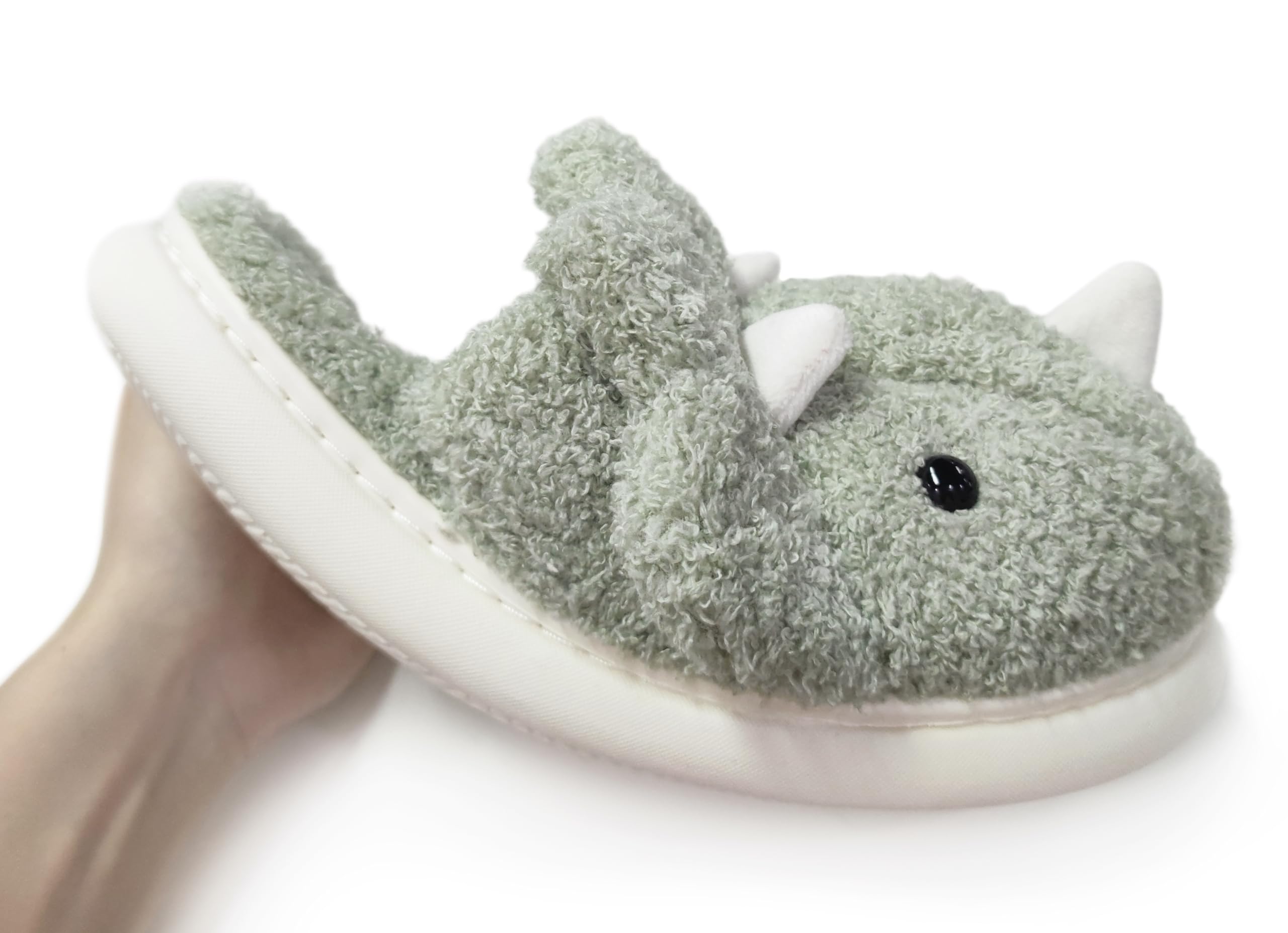 **Unisex Dinosaur Slippers - Plush Fuzzy House Shoes for Men & Women - Soft Indoor/Outdoor Winter Sandals for Cozy Comfort (2024) - Perfect for Home, Lounge & Gift Giving**
