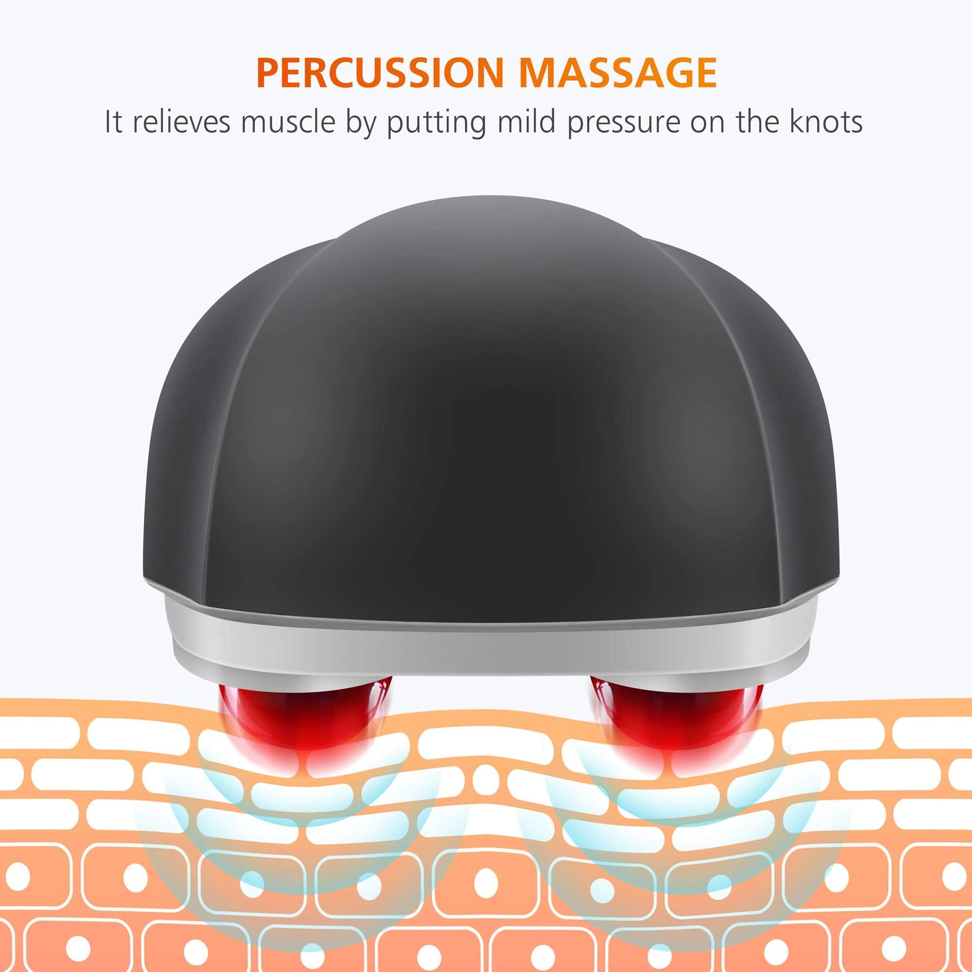 Snailax Cordless Handheld Deep Tissue Percussion Massager with Heat - Portable Muscle Pain Relief for Back, Neck & Shoulders - Perfect for Home, Office & Travel Use