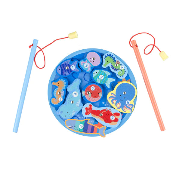 Wooden Magnetic Fishing Game Toy for Kids - Fun Learning & Fine Motor Skills Development - Perfect for Preschool, Birthday Gifts & Family Game Night