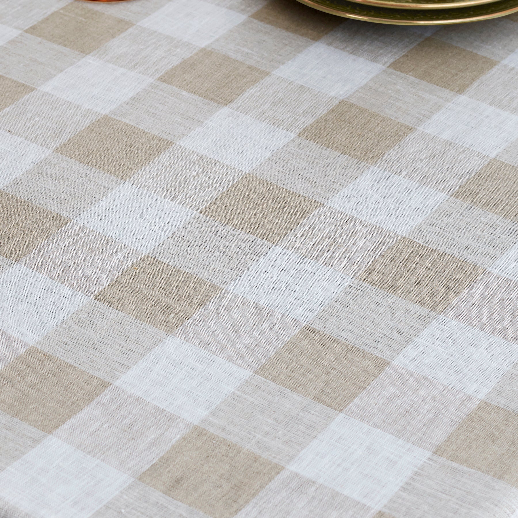 Buffalo Check Tablecloth - Red and Black Plaid Cotton Fabric for Dining Table - Perfect for Thanksgiving, Christmas, and Holiday Decorations
