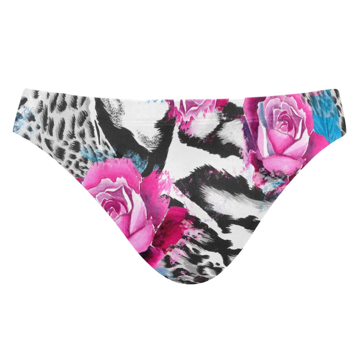 Stylish Men's Swim Briefs with Rose Floral Print - Quick-Dry Surf Swimwear & Bikini Shorts for Beach, Pool, and Water Sports | Comfortable Swim Trunks for Summer Vacation