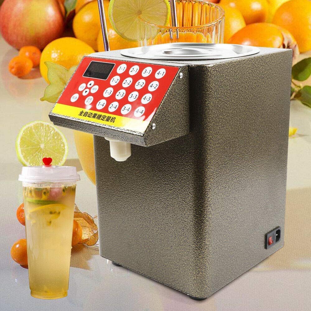 Automatic Fructose Dispenser for Bubble Tea - 8000CC Stainless Steel Syrup Dispenser with Quantitative Function (110V) | Perfect for Bubble Tea Shops, Coffee Houses and Dessert Cafes