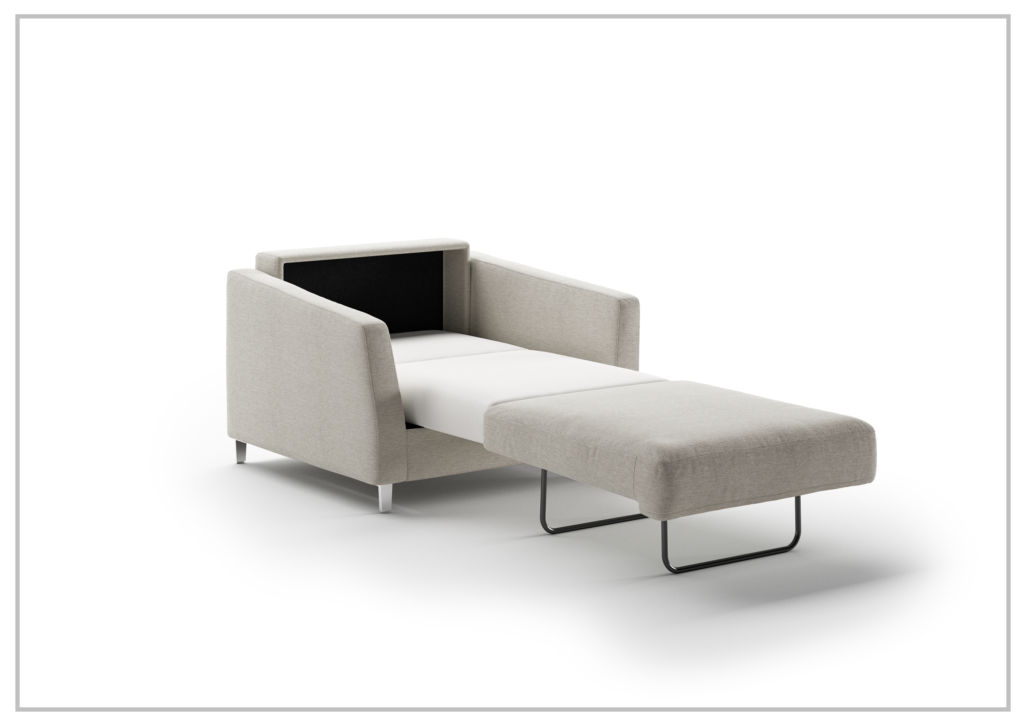 Luonto Monika Fabric Chair Cot Sleeper Sofa Bed - Convertible 3-in-1 Furniture for Small Spaces | Multiple Color Options | Perfect for Guest Rooms, Apartments & Dorm Rooms