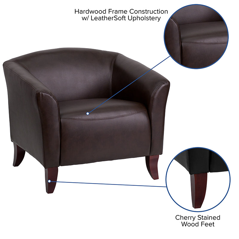 Premium Imperial Series Leather Lounge Chair - Modern Waiting Room Furniture for Offices, Hotels & Luxury Spaces