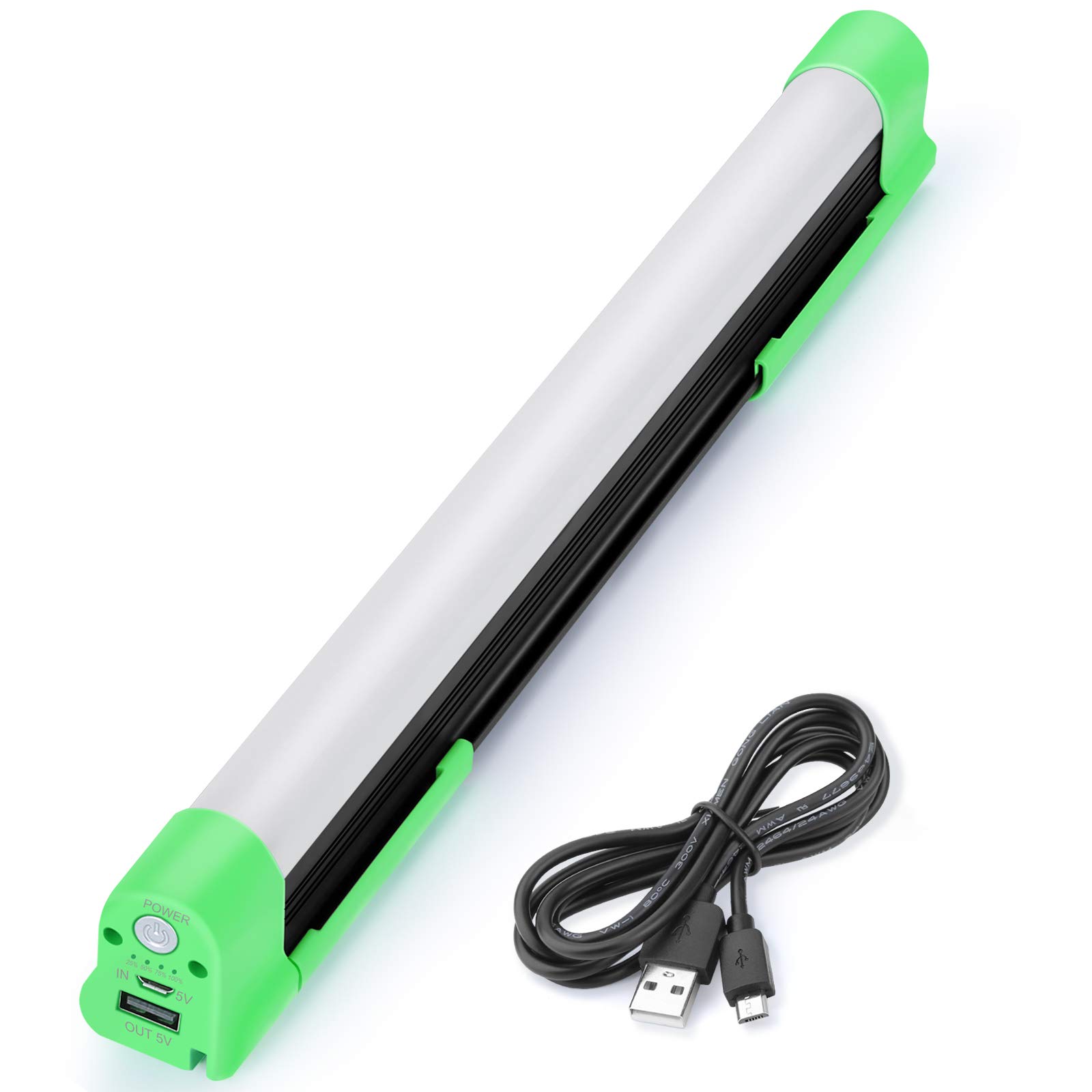 1000 Lumen Rechargeable Magnetic Light Bar with 5 Modes - 360° Rotating Hook & Strong Magnet Base | Battery Powered Hanging Light for Emergency Home Use, Power Outages, Camping, Garage, Workshop & Outdoor Activities