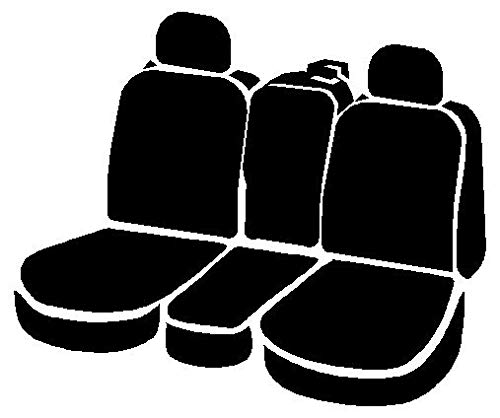Fia TRS48-36 Black Custom Fit Front Seat Cover 40/20/40 Split Bench - Saddle Blanket Style (Solid Black) | Universal Car Truck SUV Seat Protector | Perfect for Road Trips, Camping & Daily Commute