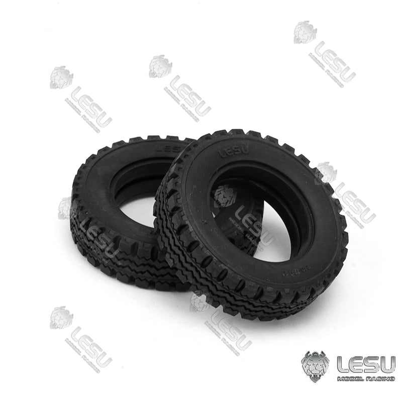 1 Pair (2pc) Rubber & Metal Wheel Hub Caps for 1/14 LESU RC Hydraulic Construction Forklift Model Car DIY Truck - Durable Replacement Parts for RC Construction Vehicle Accessories & Scale Model Displays