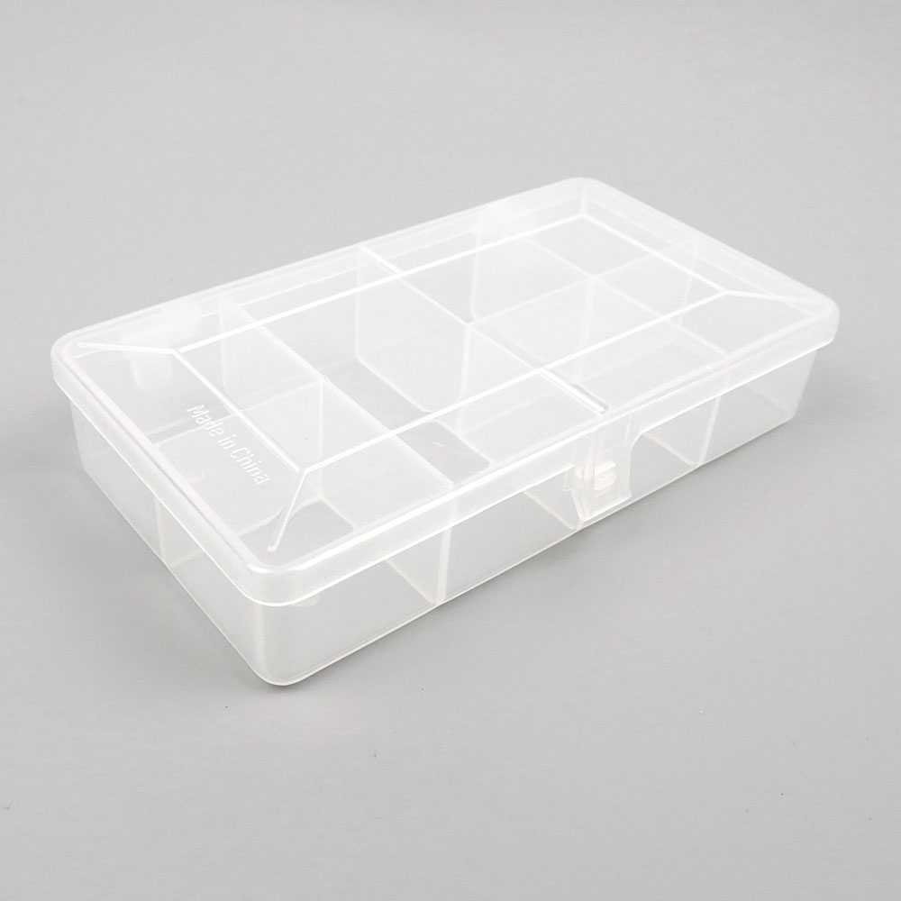 10-Piece Clear Plastic Tackle Box Organizer - Transparent Storage Case for Fishing Lures, Jewelry, Nail Art & Small Parts | Perfect for Crafting, Fishing Gear & DIY Projects