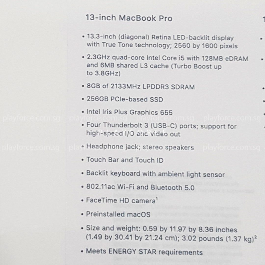 Apple MacBook Pro 13-inch with Touch Bar (2018 Model) - 256GB SSD, Space Gray (Brand New with Apple Care) | Powerful Laptop for Work, Study & Creative Projects