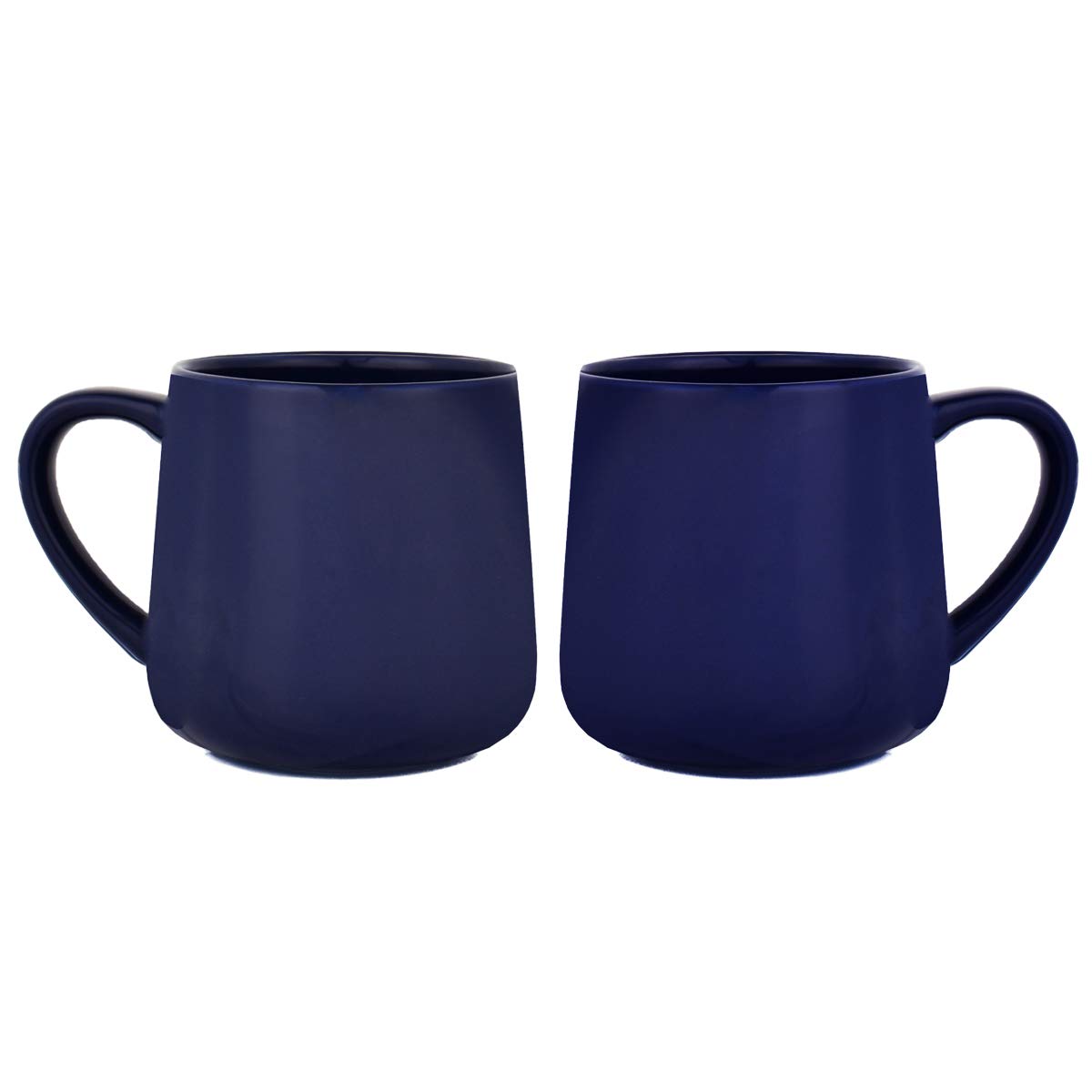 Bosmarlin 18 oz Glossy Ceramic Coffee Mugs Set of 2 - Royal Blue - Dishwasher & Microwave Safe - Perfect for Home, Office & Gifts