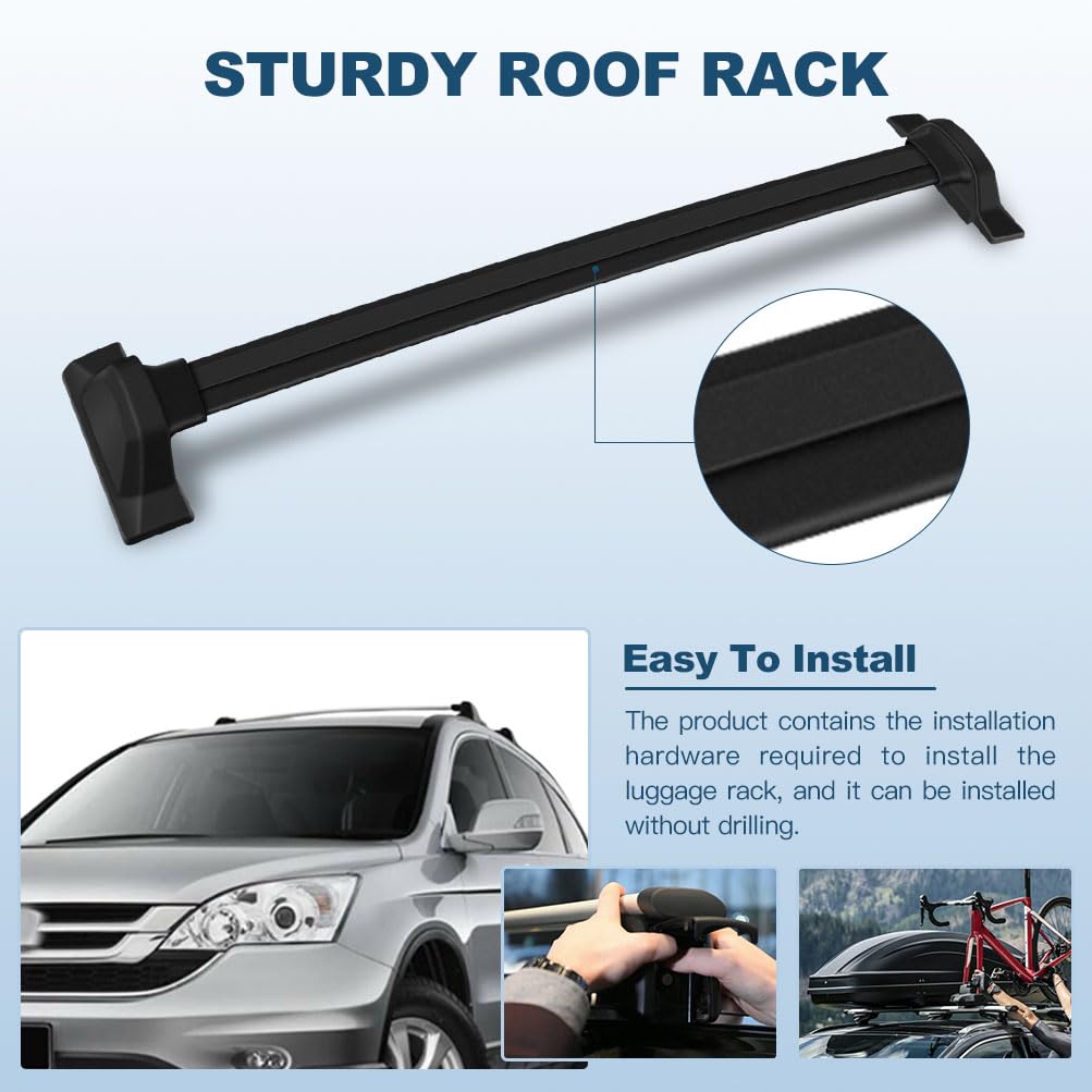 ECCPP Aluminum Kayak Roof Rack Crossbars - Black Cargo Carrier Rails Compatible with 2007-2011 Honda CR-V SUV | Perfect for Kayaking, Camping & Outdoor Adventures