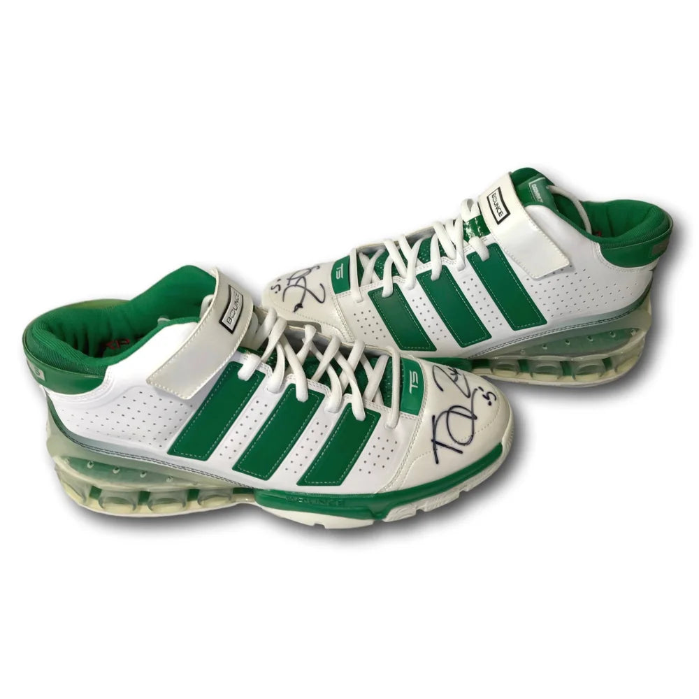 Kevin Garnett Signed Adidas KG Bounce 3 Basketball Shoes - Game Issued Pair with JSA COA - Perfect for Celtics Fans & Sports Memorabilia Collectors