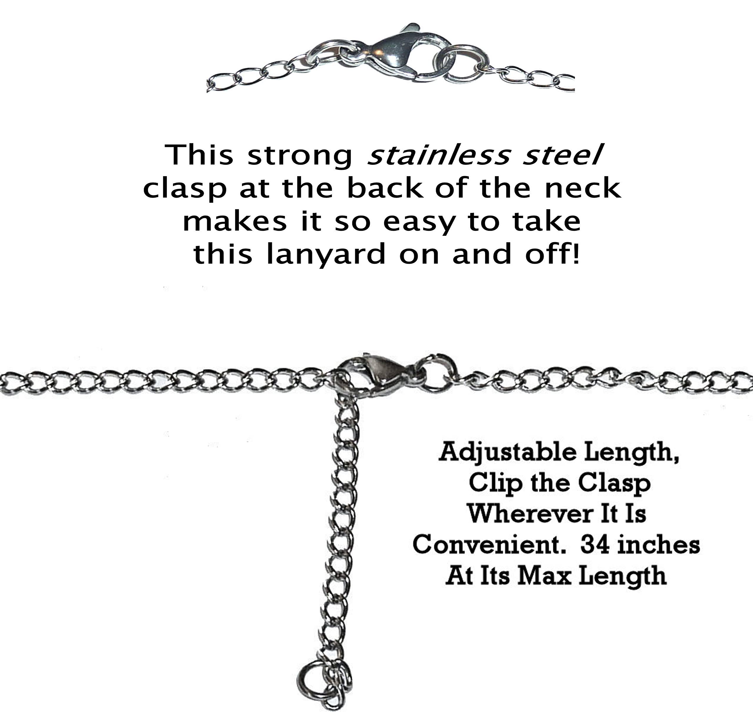 Personalized Stainless Steel Women's Lanyard - Durable ID Badge Holder for Teachers, Nurses, Cruise Crew | Keychain & Phone Holder for Work, Travel, Events