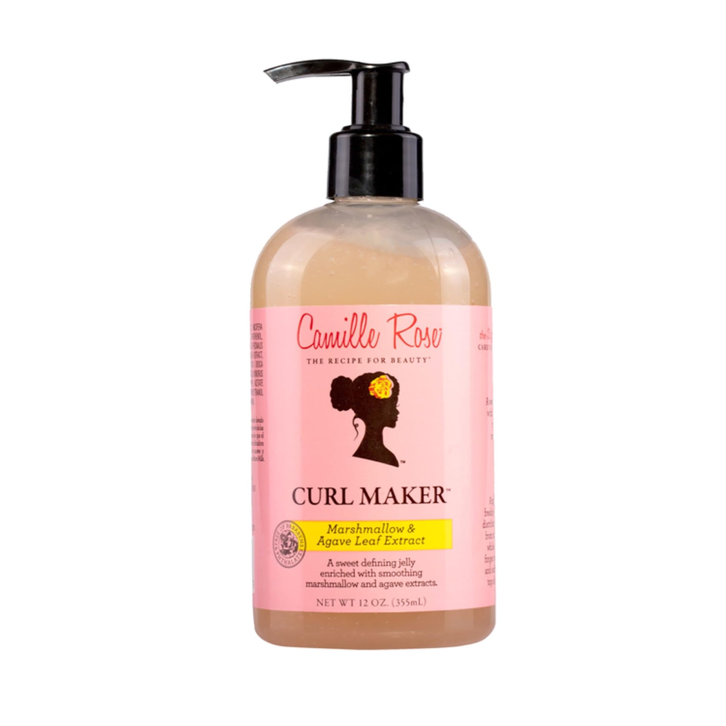 Camille Rose Curl Maker - Natural Aloe Vera Hair Gel for Curly Hair, Smoothing & Nourishing Treatment for All Hair Types & Textures (12 fl oz) - Perfect for Daily Styling, Defining Curls & Frizz Control
