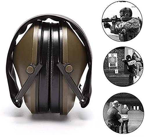 Tactical Shooting Earmuffs - Adjustable, Foldable Noise Cancelling Ear Protection for Shooting, Hunting & Snoring - Comfortable Anti-Noise Earplugs for Work, Travel & Sleep