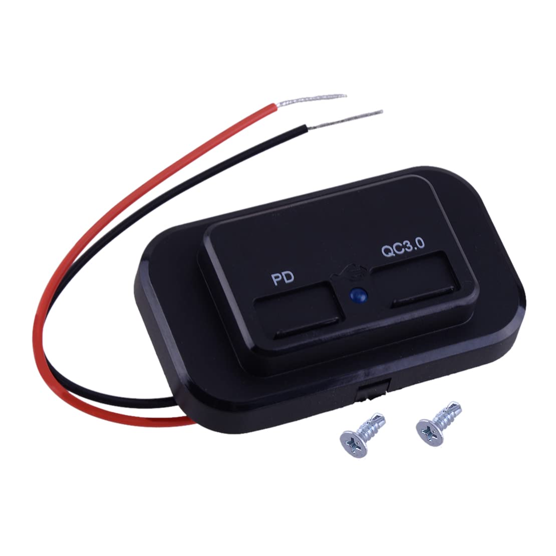 12V-24V 4.8A Dual USB Car Charger with PD & QC3.0 Fast Charging - Waterproof LED Power Outlet for Truck, Boat, RV - Perfect for Road Trips & Marine Adventures