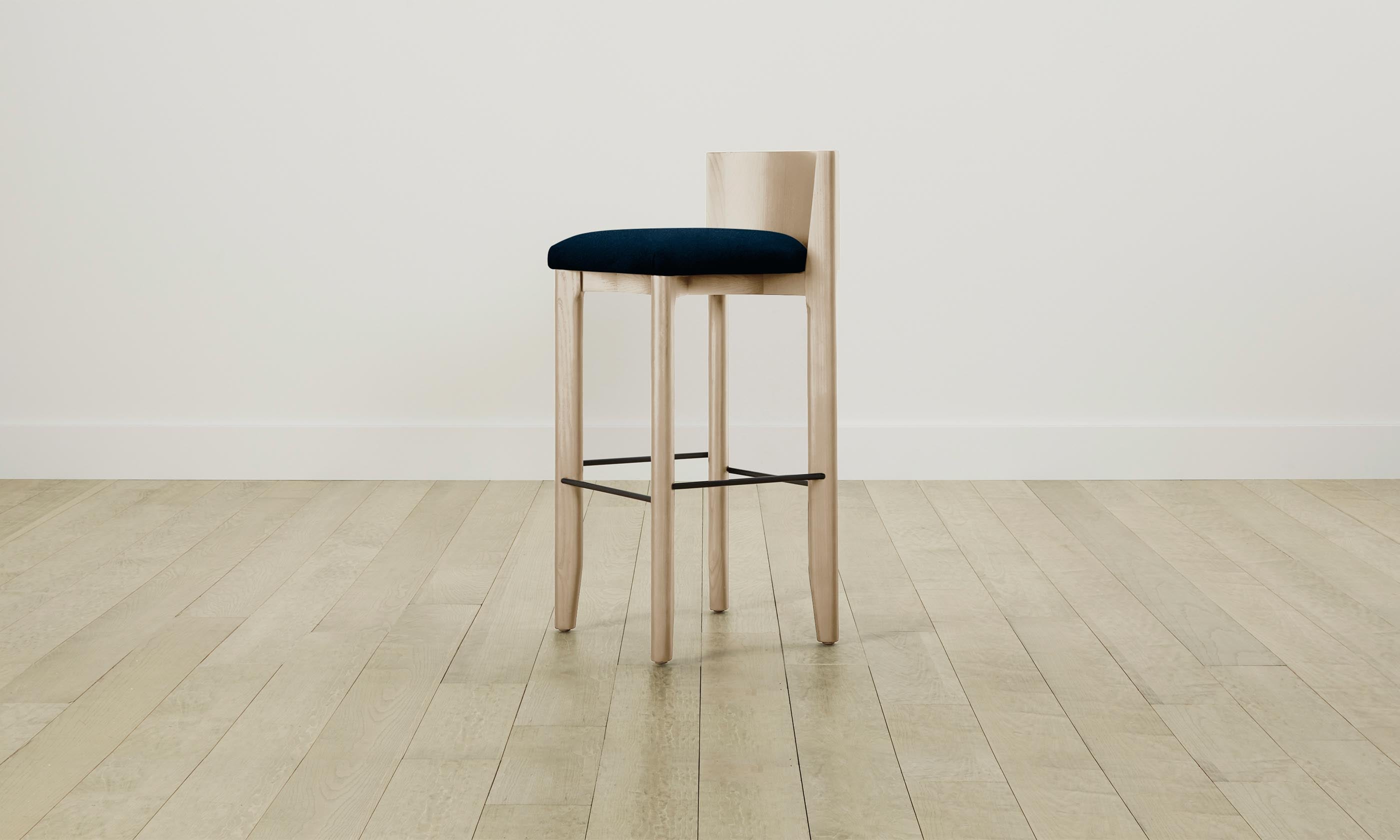 Premium Mohair Admiral Bar & Counter Stool - Modern Kitchen & Dining Stool for Home Bar, Breakfast Nook, and Restaurant Use