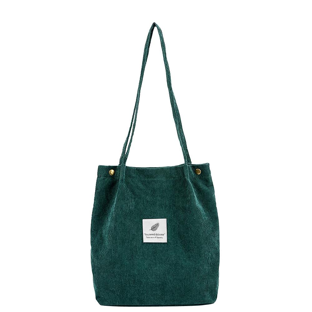 Stylish Black Crossbody Purse for Women - Corduroy & Canvas Shoulder Bag - Perfect for Travel, Shopping & Daily Use
