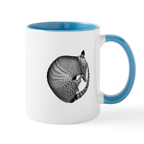 White/Blue Inside - Sleeping Armadillo Mug