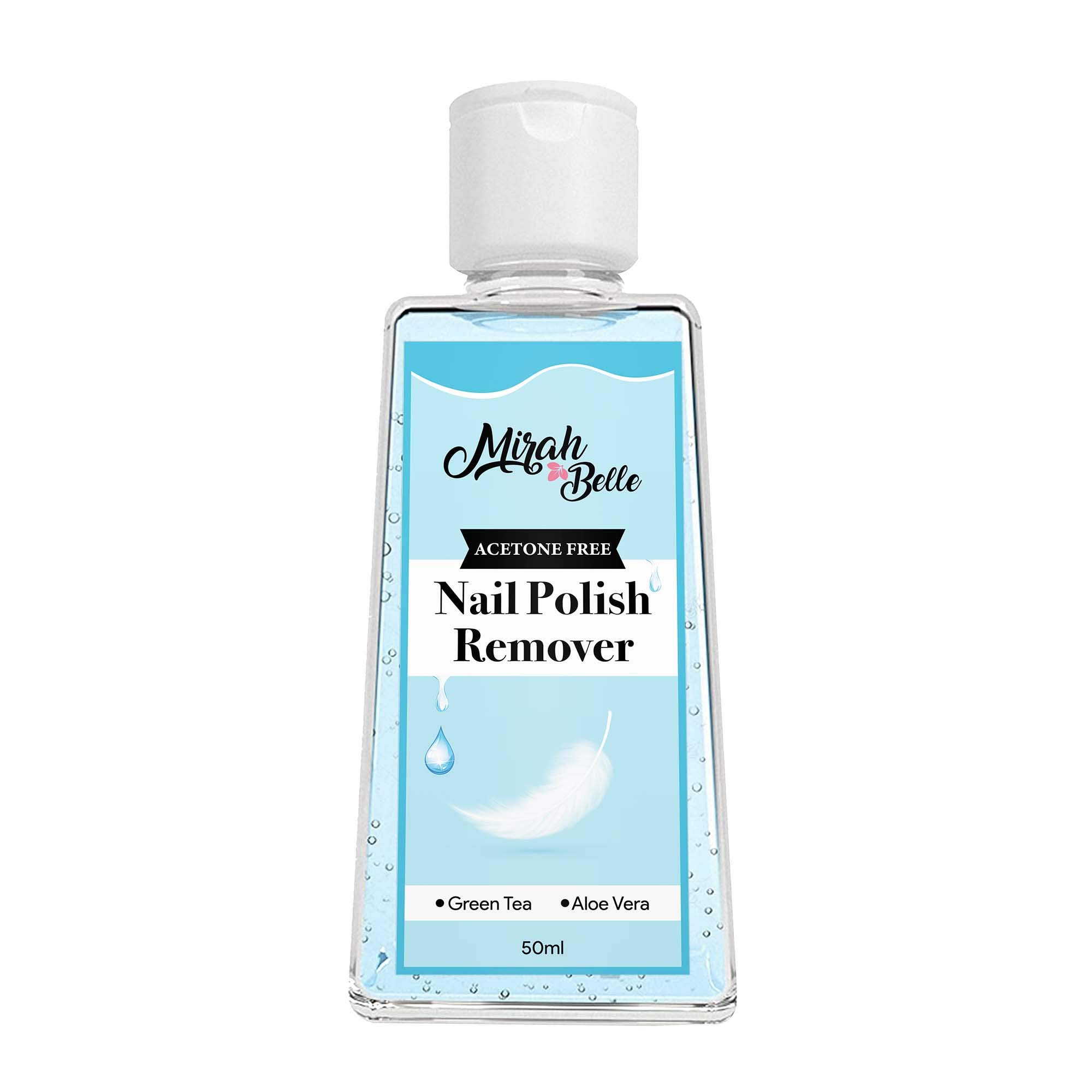 Mirah Belle Vegan Nail Polish Remover - 50ml Natural Cuticle Conditioner, Sulfate & Paraben Free - Buy 2 Get 1 Free - Best for Women & Girls - Perfect for Home Manicures, Salon Use & Travel