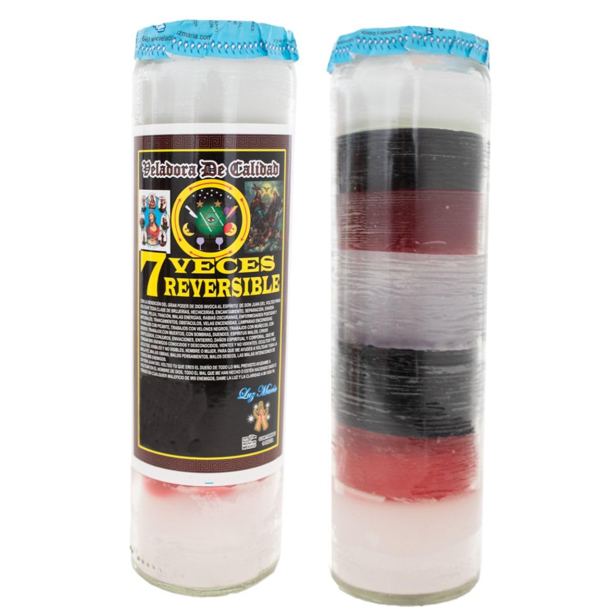 Luz Maria 4 Reversible Fruit Scented Ritual Candles - Perfect for Home Decor, Meditation & Spiritual Ceremonies