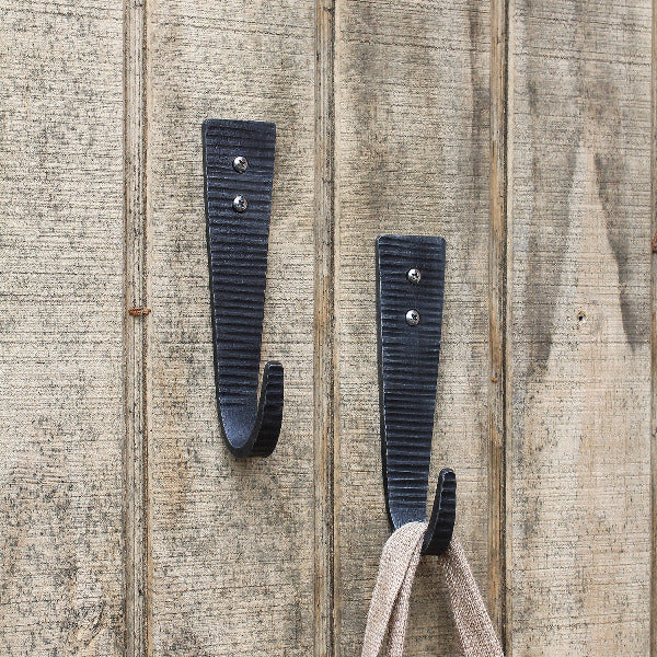 Hammered Strap J Hook - Heavy Duty Wall Hooks for Hanging Coats, Hats & Keys | Rustic Home & Office Organization Decor
