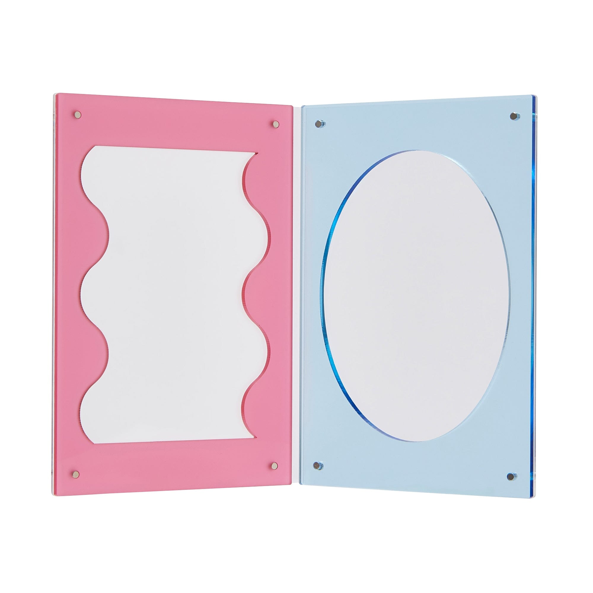 Vibrant Pink and Blue Acrylic Picture Frame - Perfect for Home Decor, Office Display, and Gift Giving