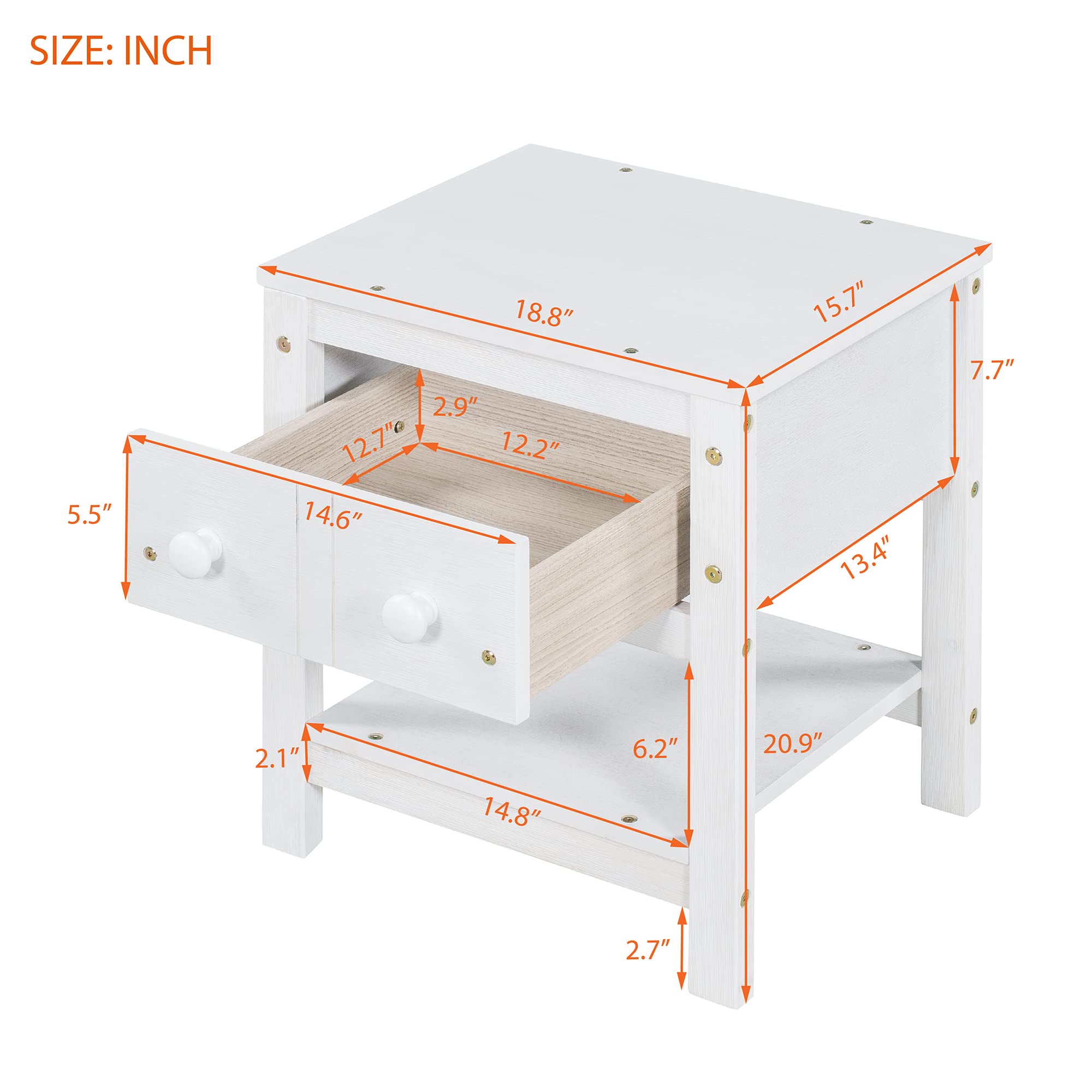 Harper & Bright Designs Full Size Canopy Platform Bed with Trundle - Solid Wood Bed Frame with 2 Nightstands, Noise Free No Box Spring Needed - Brushed White Finish | Perfect for Small Bedrooms, Guest Rooms & Space-Saving Storage Solutions