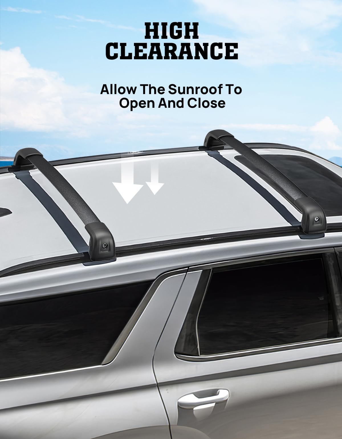 Heavy Duty Roof Rack Cross Bars for Hyundai Palisade 2019-2025 Models (SE/SEL/XRT/Limited/Calligraphy) - Lockable Aluminum Cargo Carrier for Kayak, Canoe, Bike, Snowboard & Luggage | Perfect for Road Trips & Outdoor Adventures