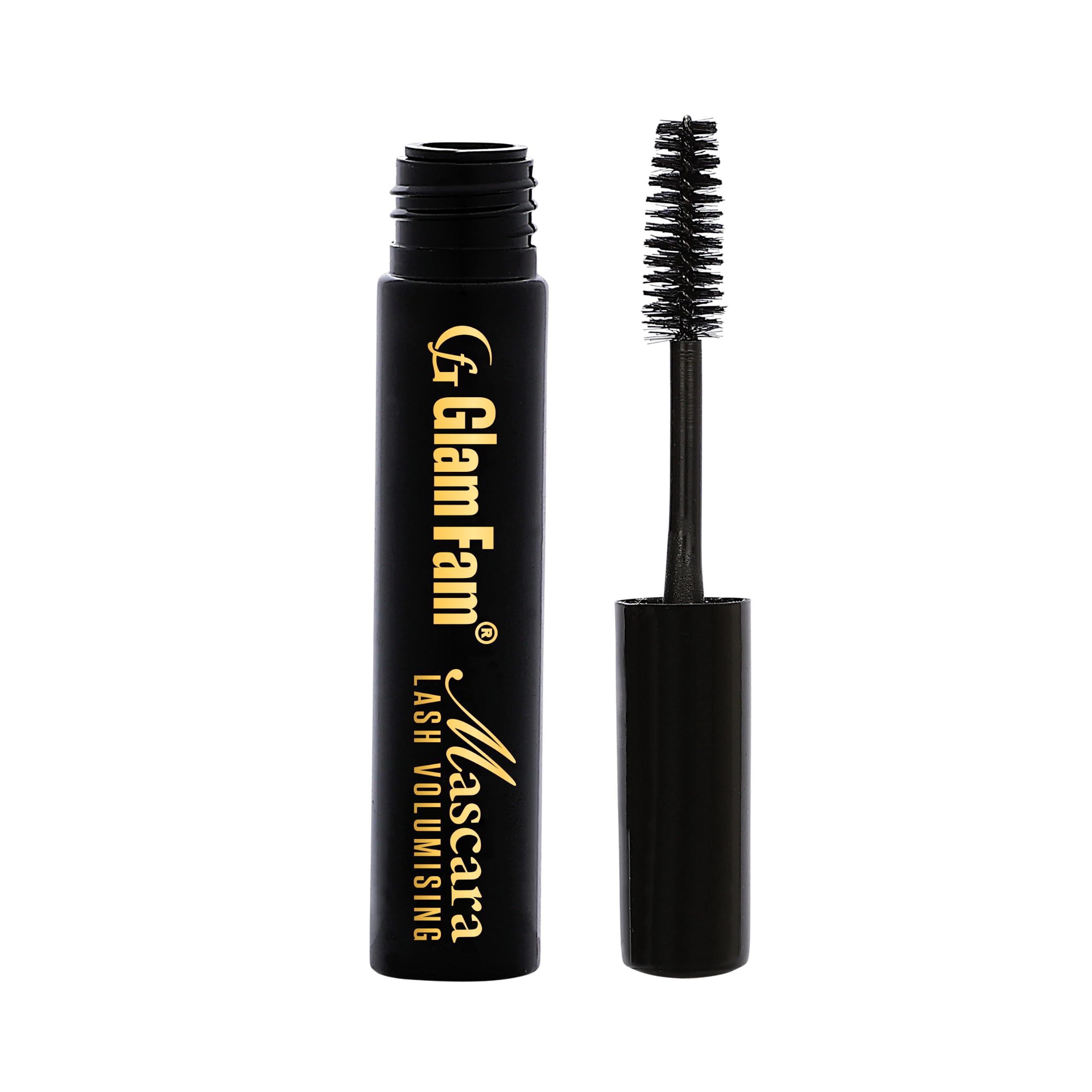 GLAM FAM Pro Radiance 2-in-1 Compact Powder & Waterproof Eyeliner Mascara Set (3-Pack) - Long-Lasting Matte Finish & Smudge-Proof Eye Makeup for Daily Wear & Special Occasions