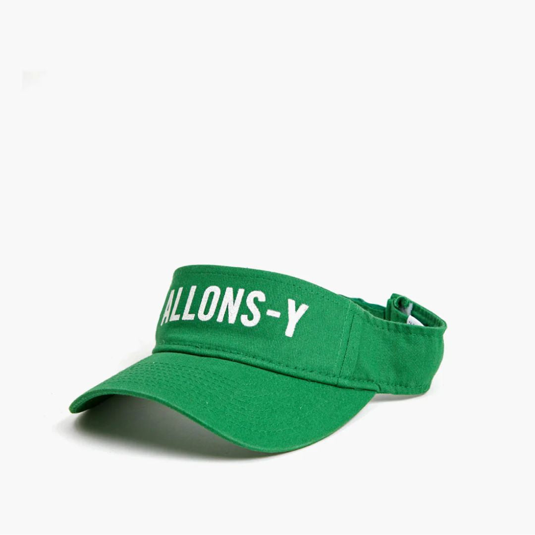 Allons Y Visor - Green Sun Visor for Men & Women - UV Protection & Adjustable Fit - Perfect for Driving, Running, and Outdoor Activities