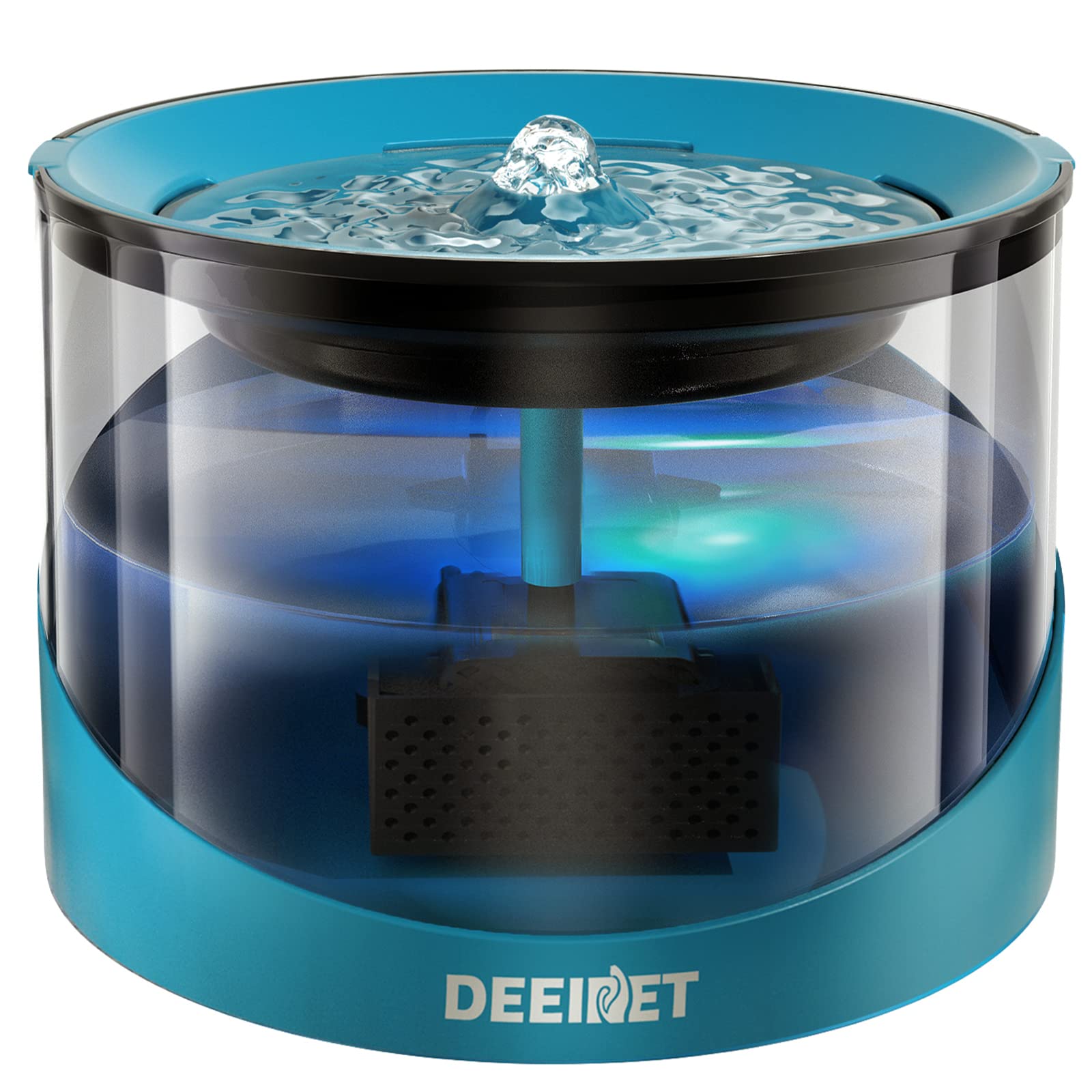 **Ultra Quiet 74oz/2.2L Cat Water Fountain with LED Indicator & Filter - Automatic Pet Water Dispenser for Cats & Dogs - Perfect for Home, Office, or Travel Use**