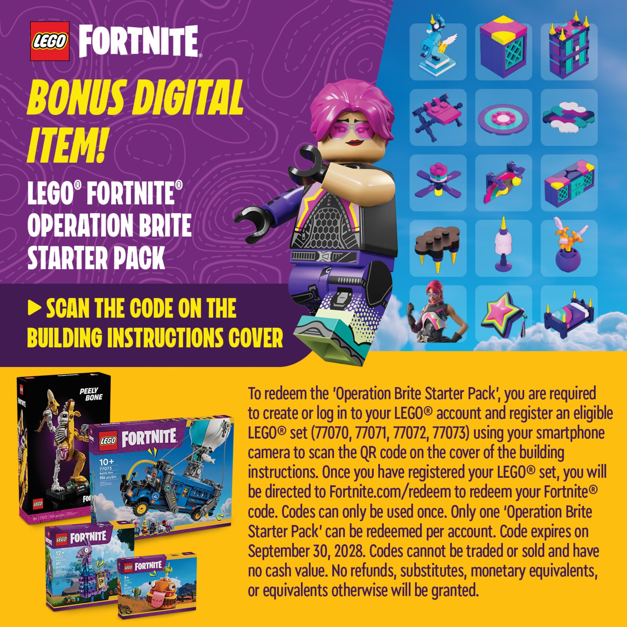 LEGO Fortnite Peely Bone Building Kit - DIY Collectible Set for Adults 18+ | Creative Home & Office Decor | Perfect Gift for Gamers & Fortnite Fans (Model 77072) | Great for Display, Gaming Rooms & Themed Parties