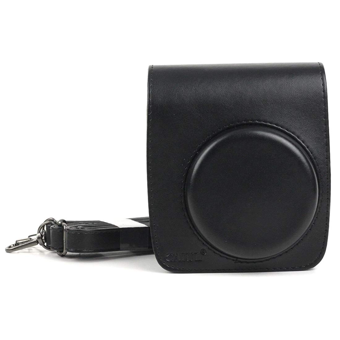 Premium PU Leather Camera Protective Bag for FUJIFILM Instax Mini 90 - Adjustable Shoulder Strap, Black | Perfect for Travel, Photography Outings & Everyday Use
